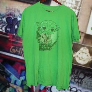 (2/$11) Funko Pop Yoda Star Wars tee